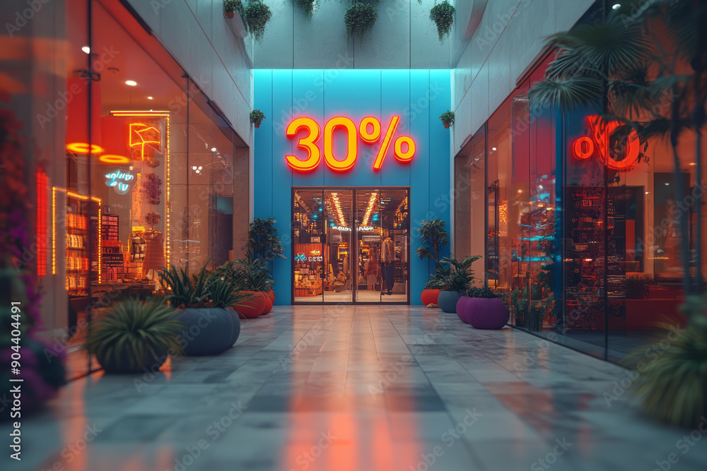 Poster clean and modern animation of a 40% off sale, with stylish text and a minimalist pattern in the back