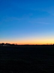 sunset over the river