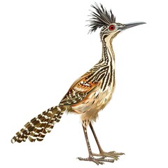 Obraz premium Roadrunner Vintage Revival animal fashion cartoon isolated whitebackground 16:9