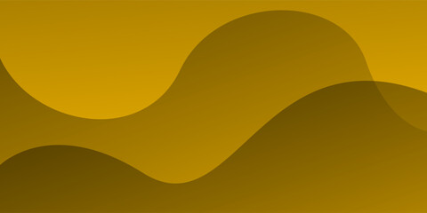 Abstract background with yellow wave and dark shadow color. Vector illustration	
