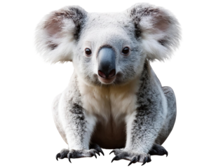 A close-up view of a koala, showcasing its distinctive features and charming expression, perfect for wildlife photography.