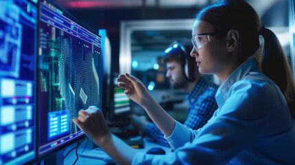 Engineers working on high-performance CPUs in a state-of-the-art lab