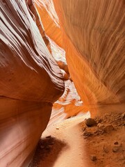 sunshine hitting a slot canyon