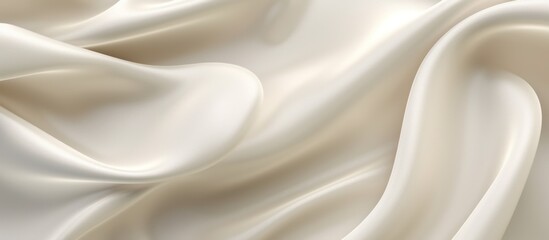 Obraz premium Abstract milky light beige silk background wave cloth fabric pastel tissue waving textile 