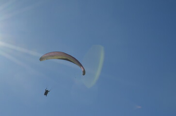 paraglider in the sky