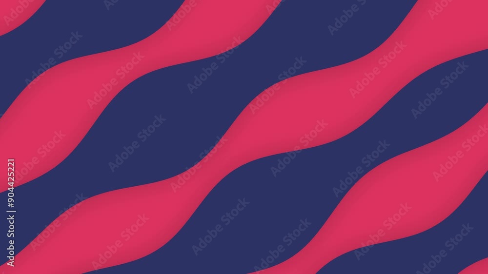 Poster wavy lines in pink and blue create a stylish background pattern. ideal for web design, packaging, te