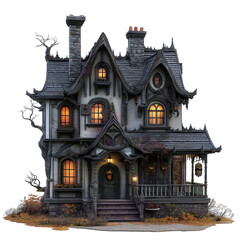 Fototapeta premium Scary halloweenold house.