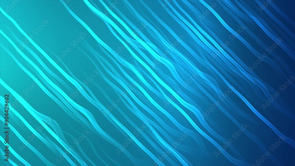 Poster blue background with thin white wavy lines suitable for digital design projects, website backgrounds