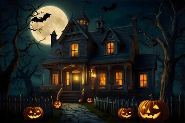 "Haunted House on Halloween Night"