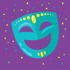 Colored carnival mask theater Vector