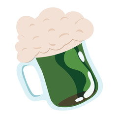 Isolated green beer icon Vector