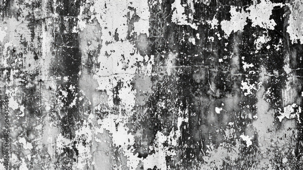 Poster a close-up of a wall with peeling paint, suitable for use in interior design or architectural illust