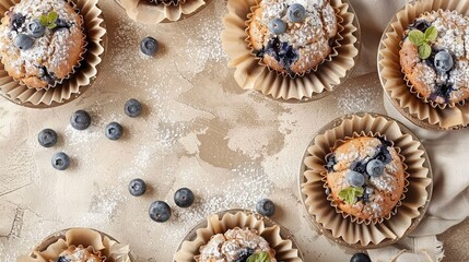 Fototapeta premium Blueberry Muffin Tower
