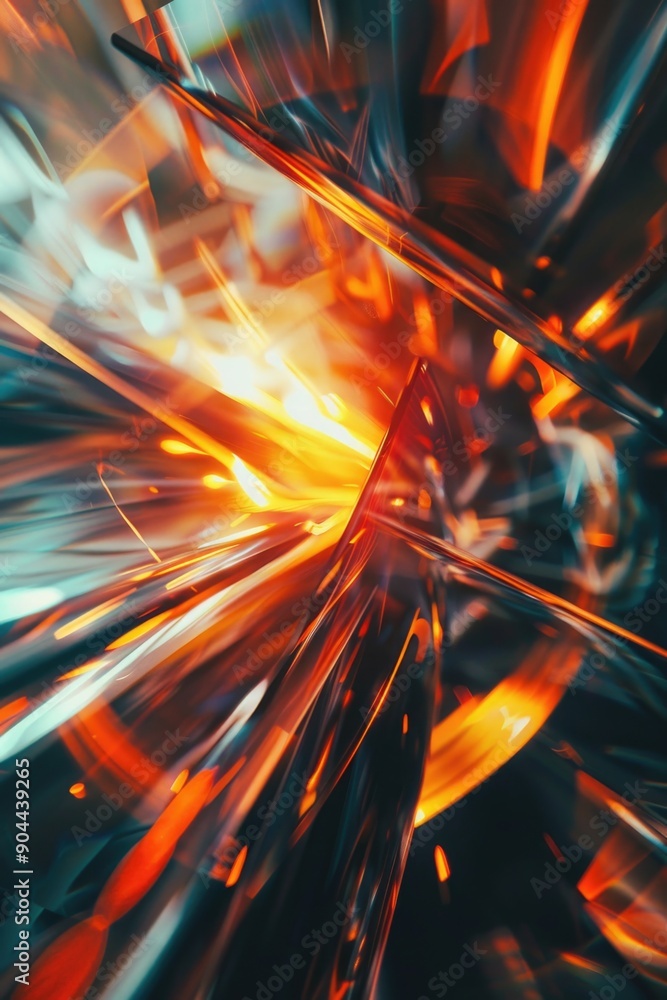 Poster a close-up view of a vibrant orange and black design, ideal for use in graphics, illustrations, or a