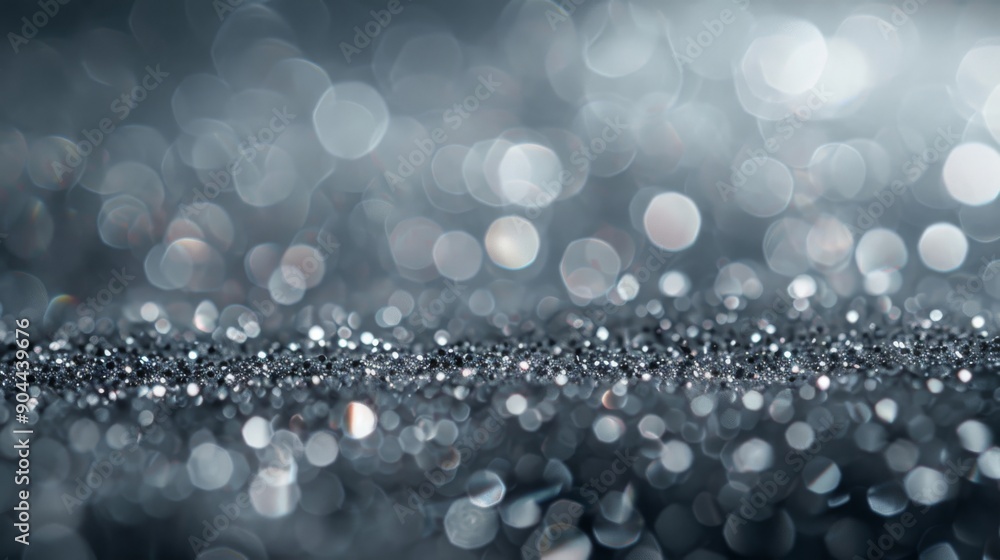 Poster a beautiful silver bokeh image perfect for sophisticated backgrounds in various design projects