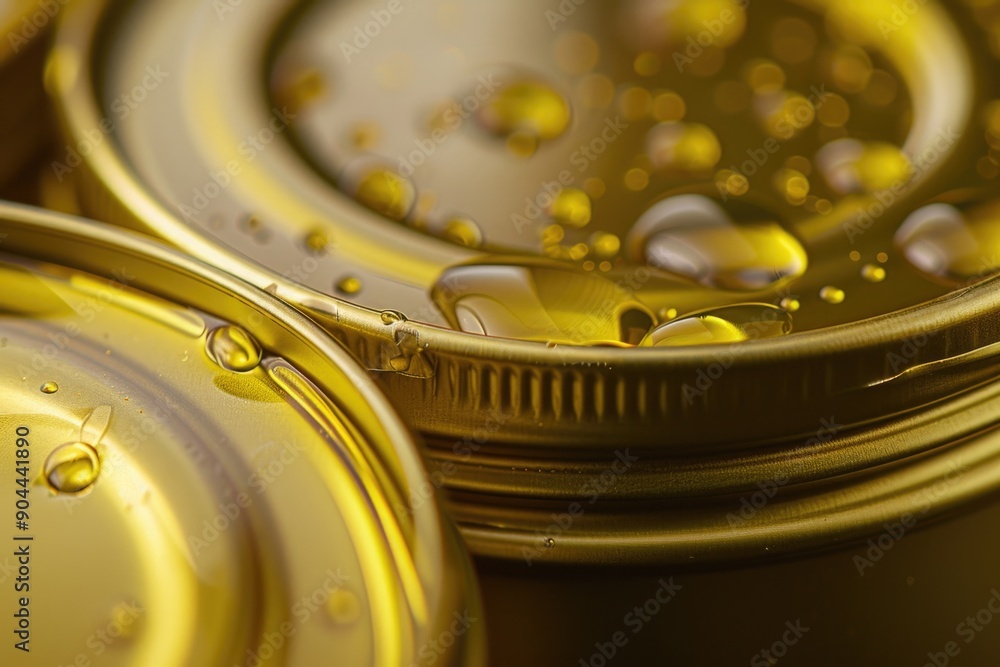 Poster a close-up shot of a jar containing a clear liquid, suitable for use in various contexts where a sim
