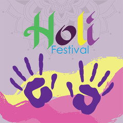 Holi carnival poster Vector