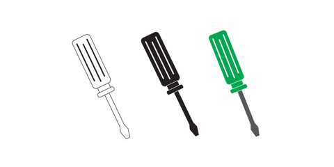 Screwdriver icon vector.tools sign and symbol