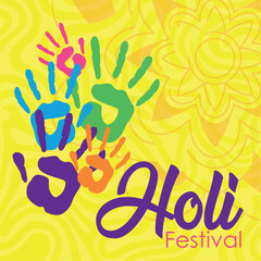 Holi carnival poster Vector