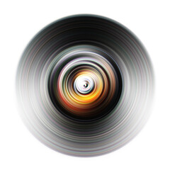 Colorful radial motion effect. Abstract rounded background. Color curves and sphere.