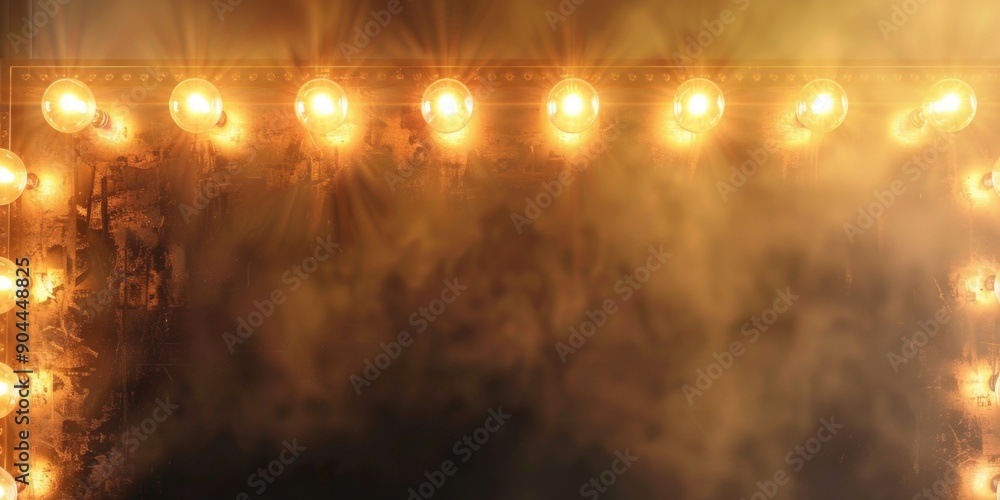 Poster a collection of lights installed on a wall, suitable for various decorative and functional purposes