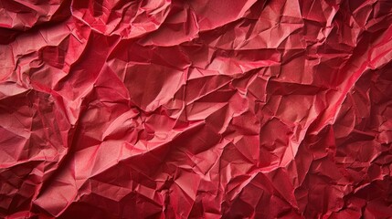 Red Crumpled Paper Texture