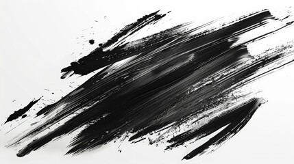 An abstract image featuring bold black brushstrokes across a white canvas, generating a dramatic and expressive visual impact conveying intensity and creative expression.