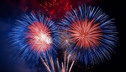 vibrant holiday fireworks in white red and blue colors suitable for any occasion