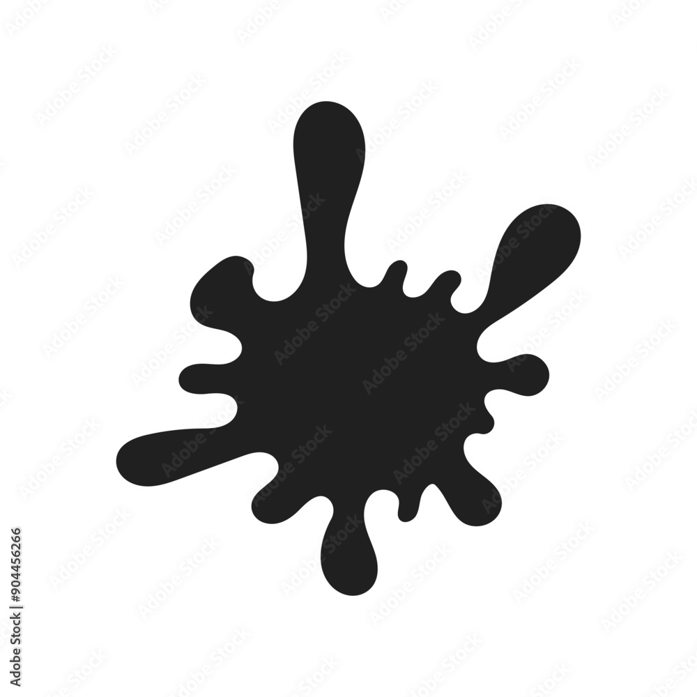 Poster black ink splatter vector illustration, perfect for use in graphic design, as a decorative element, 