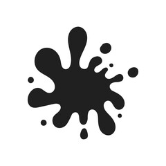 Black ink splatter vector illustration, perfect for use in graphic design, as a decorative element, or for adding a dynamic touch to digital artwork.