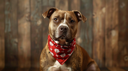 A charming dog seated elegantly