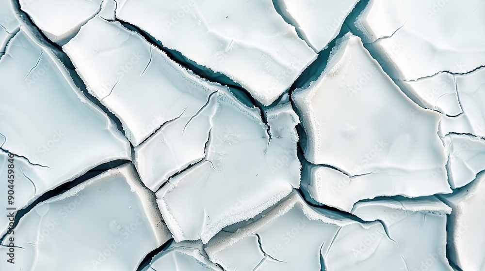 Poster a crack in the ice that resembles itself multiple times