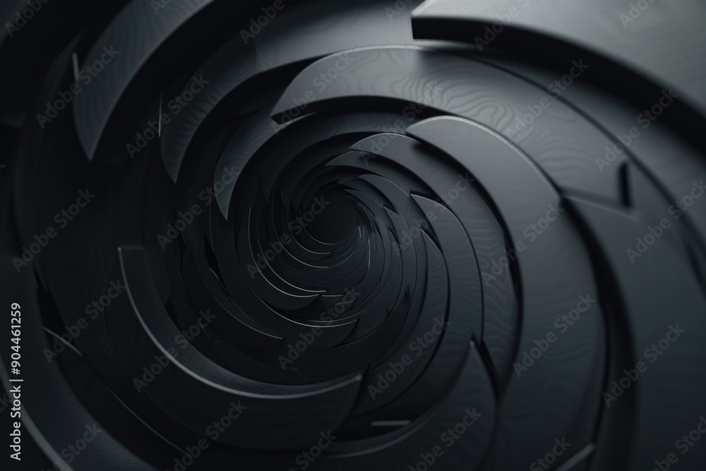 Poster a black and white photograph of a circular object in focus