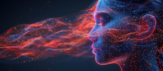 Digital Portrait with Abstract Elements