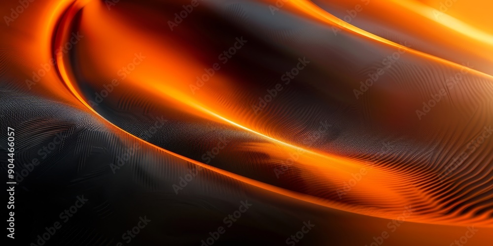Poster flowing abstract waves of warm light and a beautiful array of colorful shades and hues