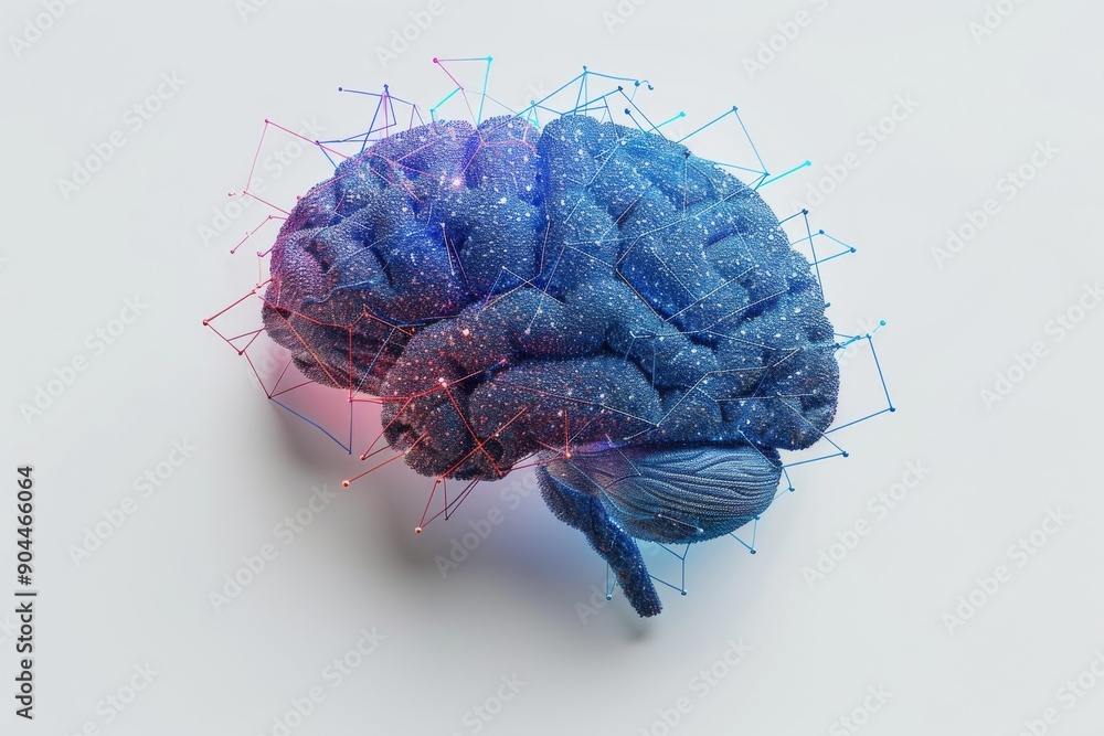 Poster high resolution brain lightbulb art merging detailed neuroscience with creative visualization.