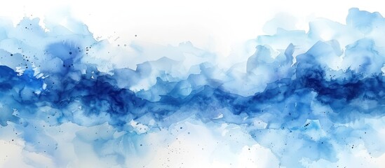 Obraz premium Abstract Watercolor Painting of Blue Hues