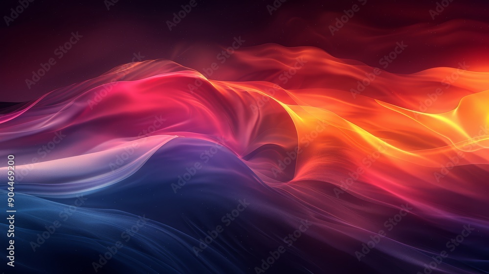 Aufkleber dynamic flow of colors stunning abstract waves of energy in motion and light patterns