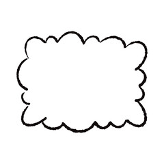 手描きのもこもこの吹き出し