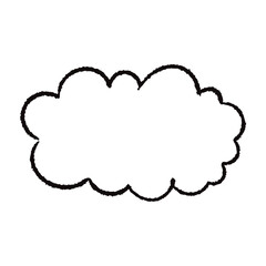 手描きのもこもこの吹き出し