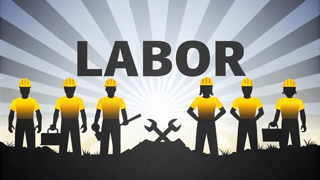 Labor Day Celebration at Sunset Showcasing Workers United in Community Spirit