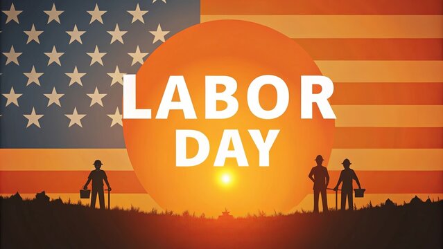 Labor Day Celebration at Sunset Showcasing Workers United in Community Spirit