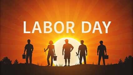 Labor Day Celebration at Sunset Showcasing Workers United in Community Spirit