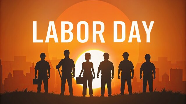 Labor Day Celebration at Sunset Showcasing Workers United in Community Spirit
