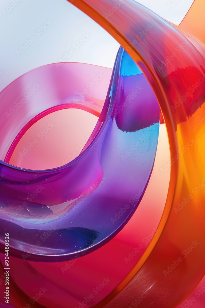 Poster a close-up view of a vibrant sculpture on a table, perfect for use in lifestyle, design, or art-rela