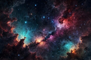 Fototapeta premium A new galaxy. A beautiful image of a galaxy with a starry sky.