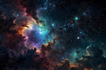 Fototapeta premium A new galaxy. A beautiful image of a galaxy with a starry sky.