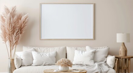 Cozy Living Room Setup With Neutral Decor and Natural Accents