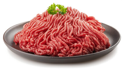 lamb mince isolated on white background