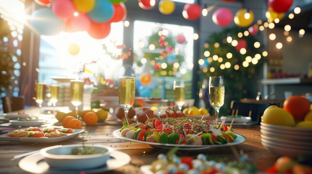Food festive restaurant party unity concept.